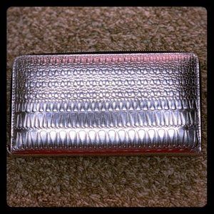 Metallic pebble finish Alexander McQueen wallet
